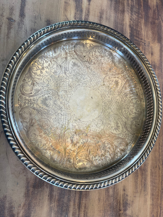 Silverplated Embossed Platter - sold individually