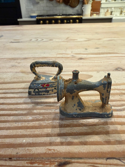 Vintage cast-iron salt and pepper shakers each set sold separately