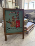 Christmas two sided Tabletop Chalkboard easel