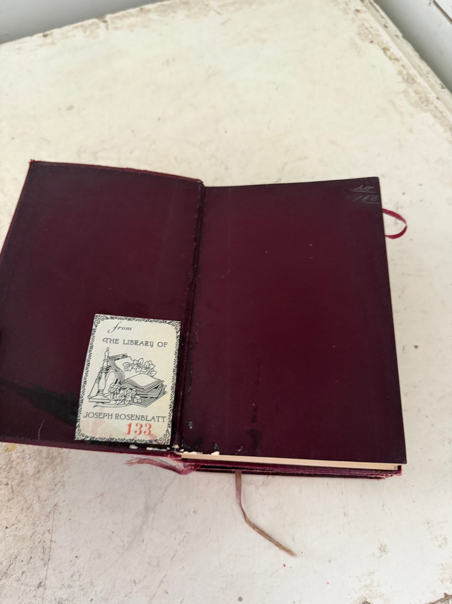 Set of Antique Red 3 books Louise de la Vallière" by Alexandre Dumas and "The Heroes" by Charles Kingsley and the poetical works