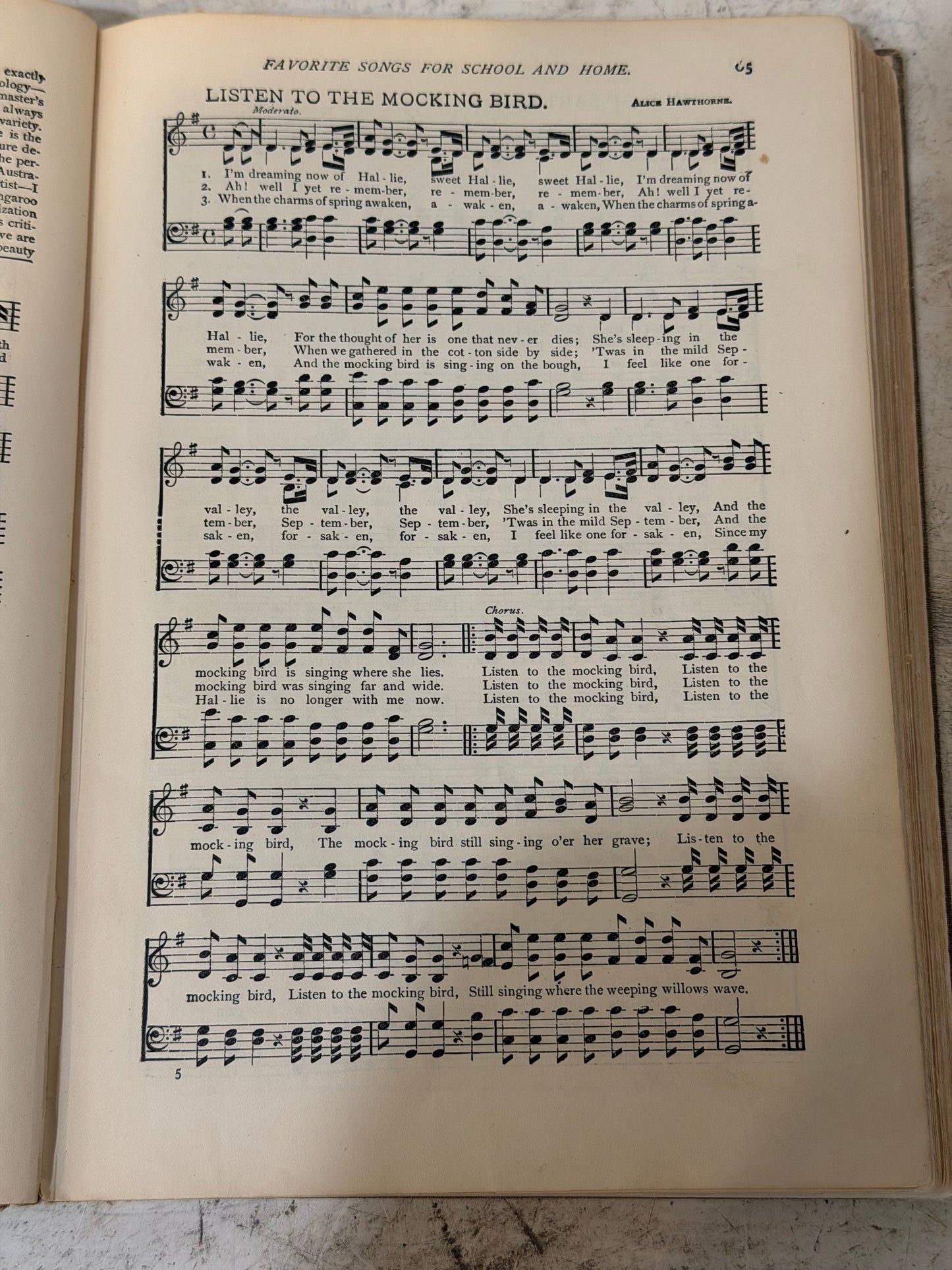 Antique Copy of Favorite Songs and Hymns