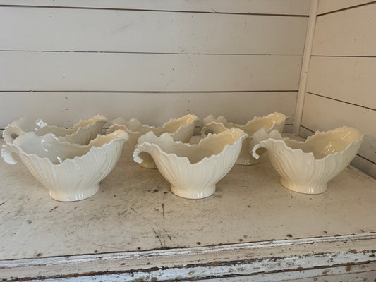 Lenox Scalloped Cream Gravy Boat / Planter Elegant