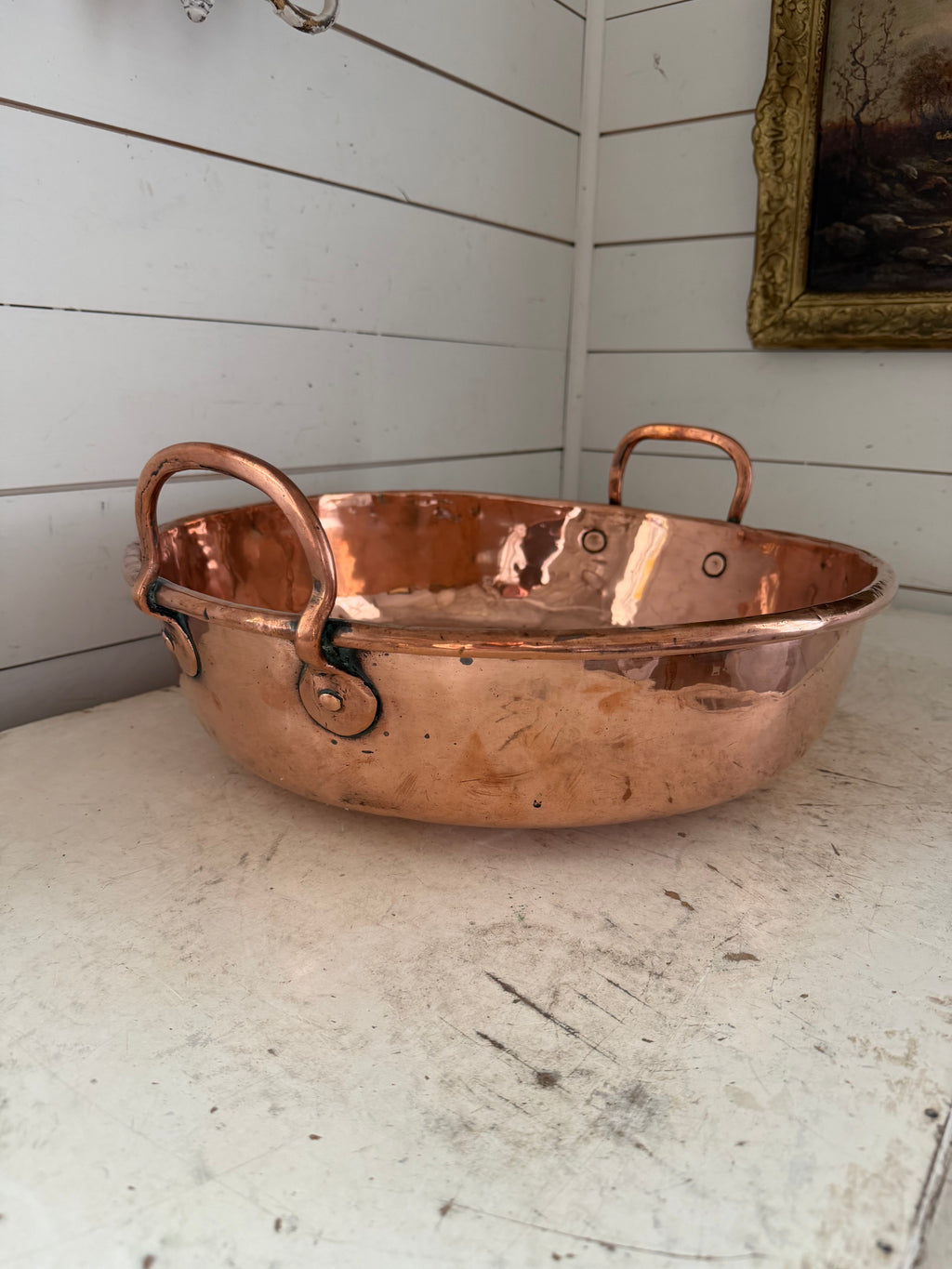 Extra Large Antique George III Copper Pan, 1800s