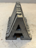 Rustic galvanized, tin letters sold individually Rusted galvanized, tin letters sold individually 3-3/4” - hanging hardware on back