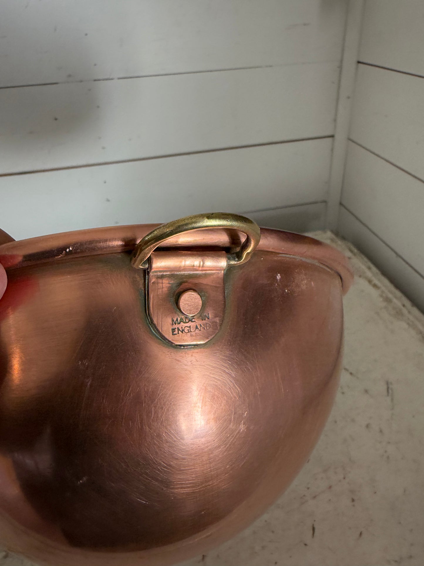 Polished Vintage Copper Bowl Made in England  - 8.5”