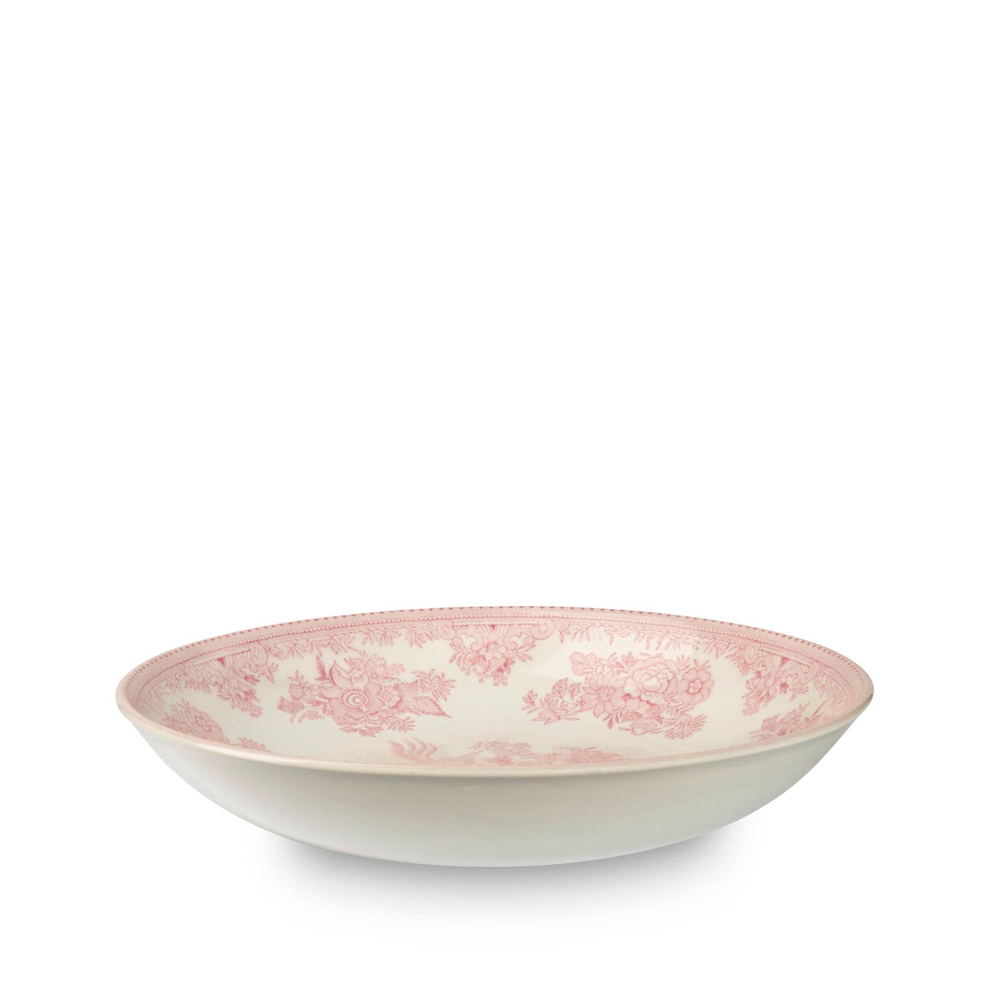 Pink Asiatic Pheasants Pasta serving Bowl