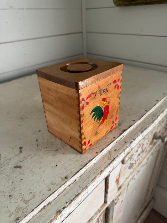 Rooster tea canister
