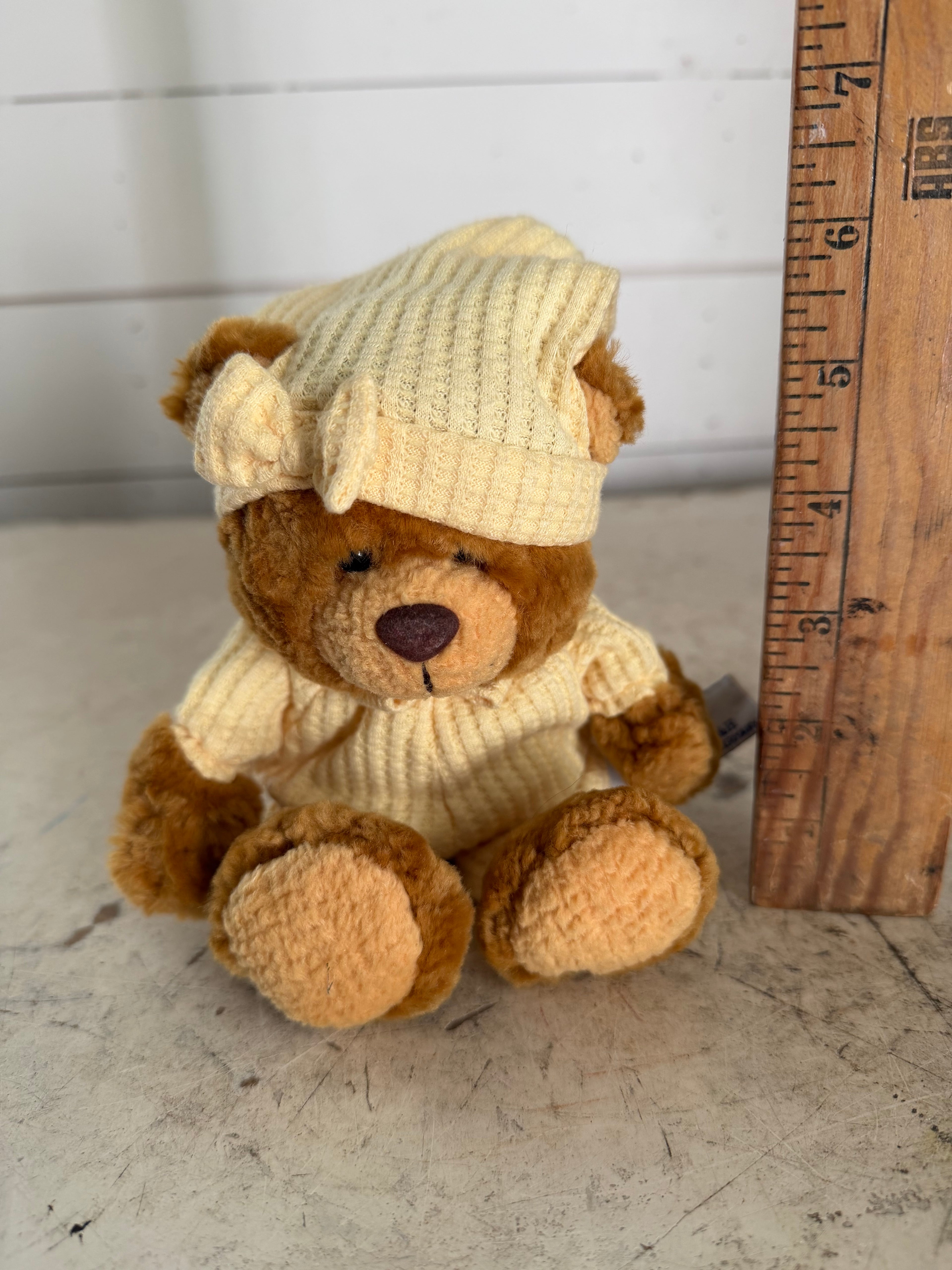 A&A plush Teddy Bear In Yellow Pajamas