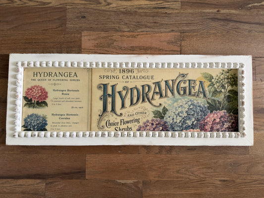 Hydrangea art Beaded Frame 31.5”
