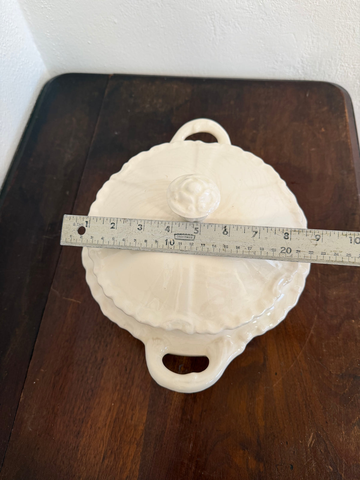 Vintage White Soup Tureen with Lid