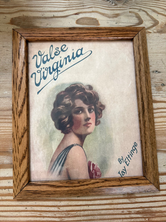 Wood Frame with Vintage Advertising Art