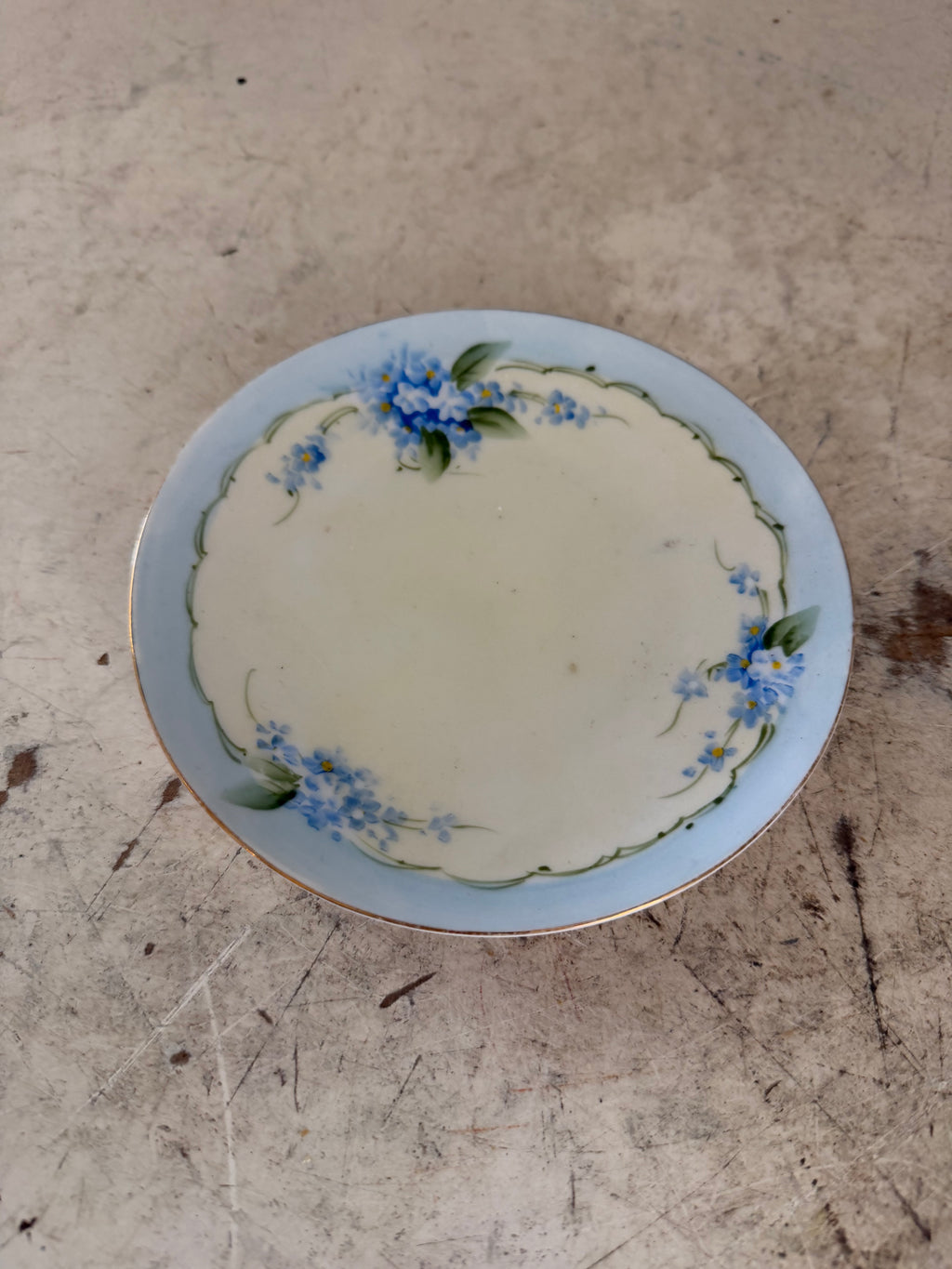 Vintage Hand Painted Meito Plate Made In Japan 6-1/2”
