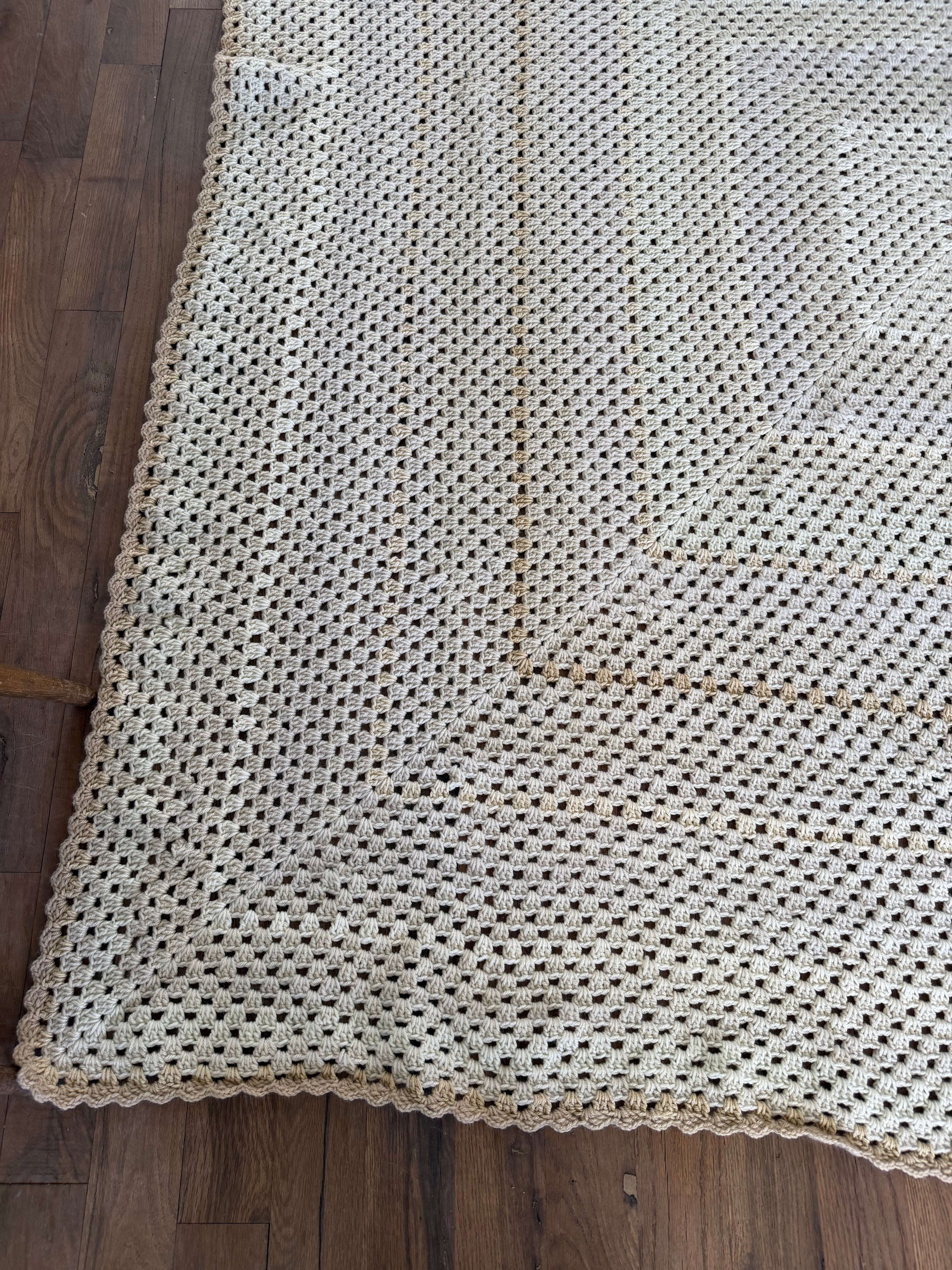 Cream Oversized Afghan