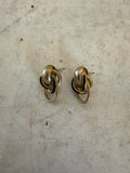 Vintage Gold Tone Knot Earrings