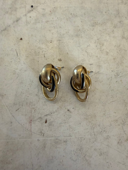 Vintage Gold Tone Knot Earrings