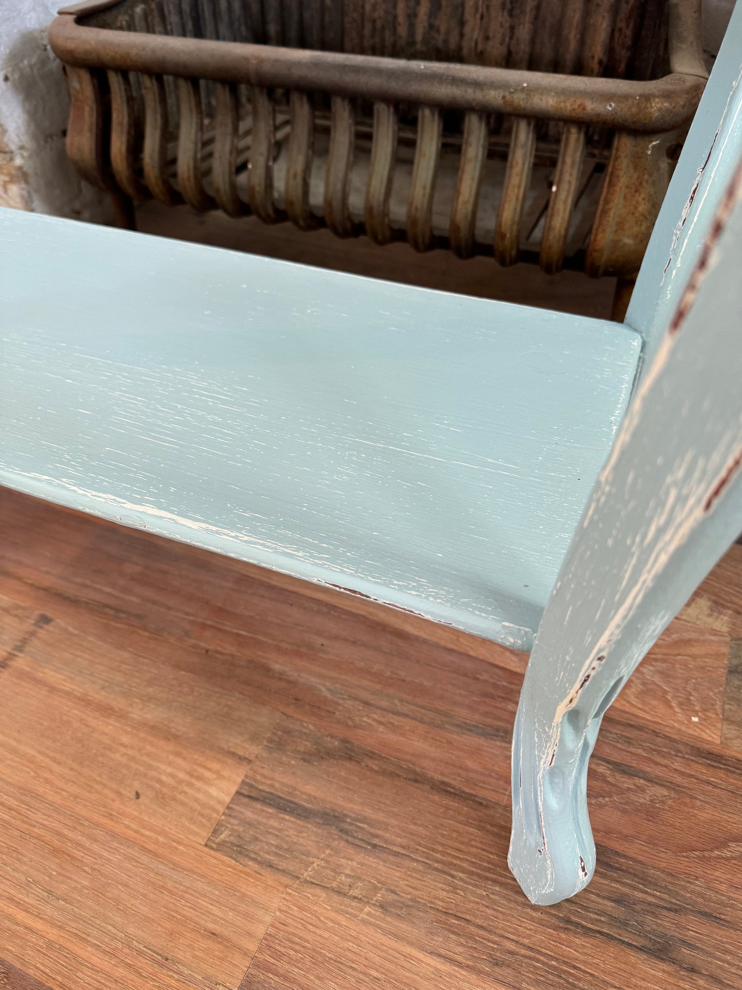 Antique Blue and White Side Table