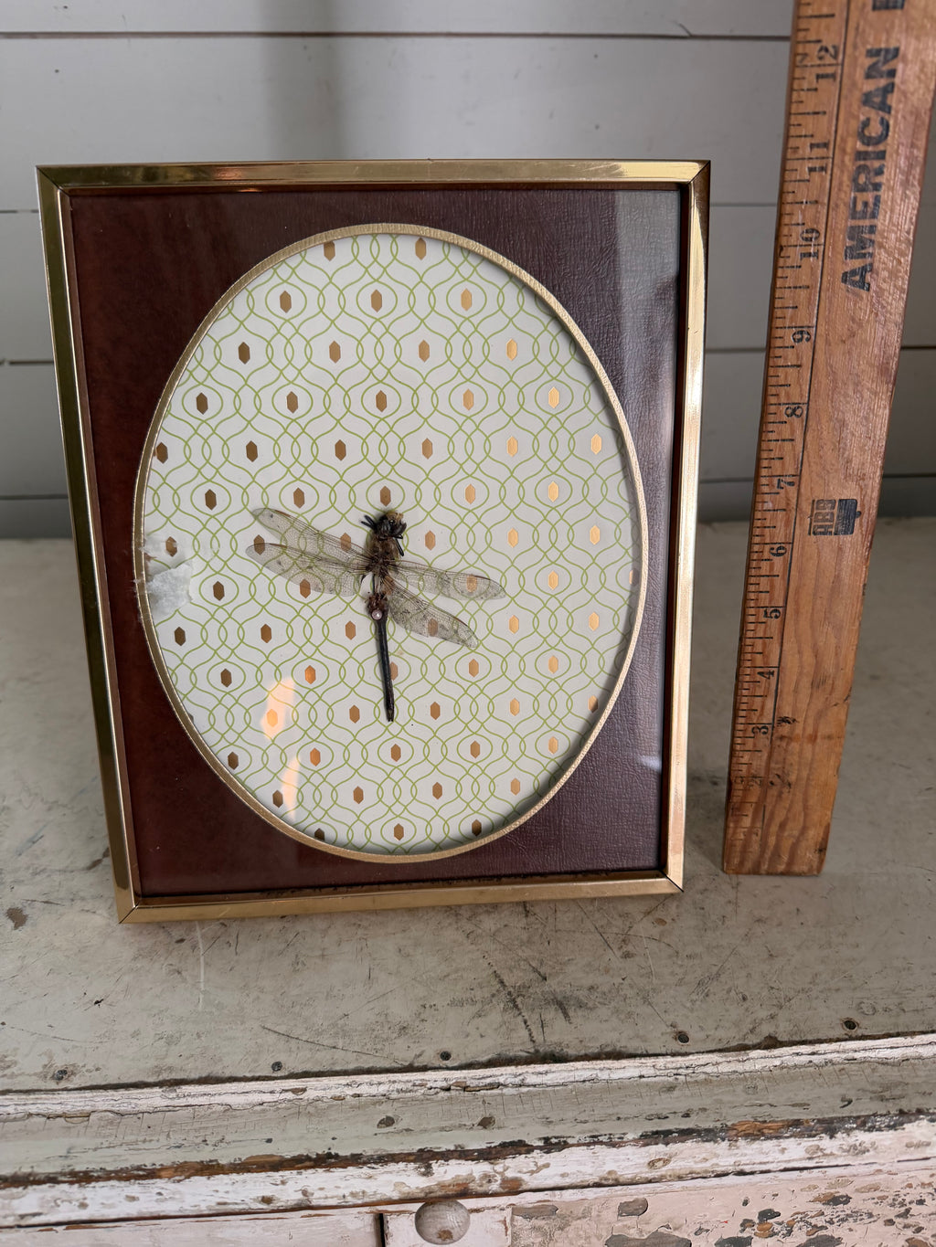 8 x 10 brass frame with oval mat - will get art