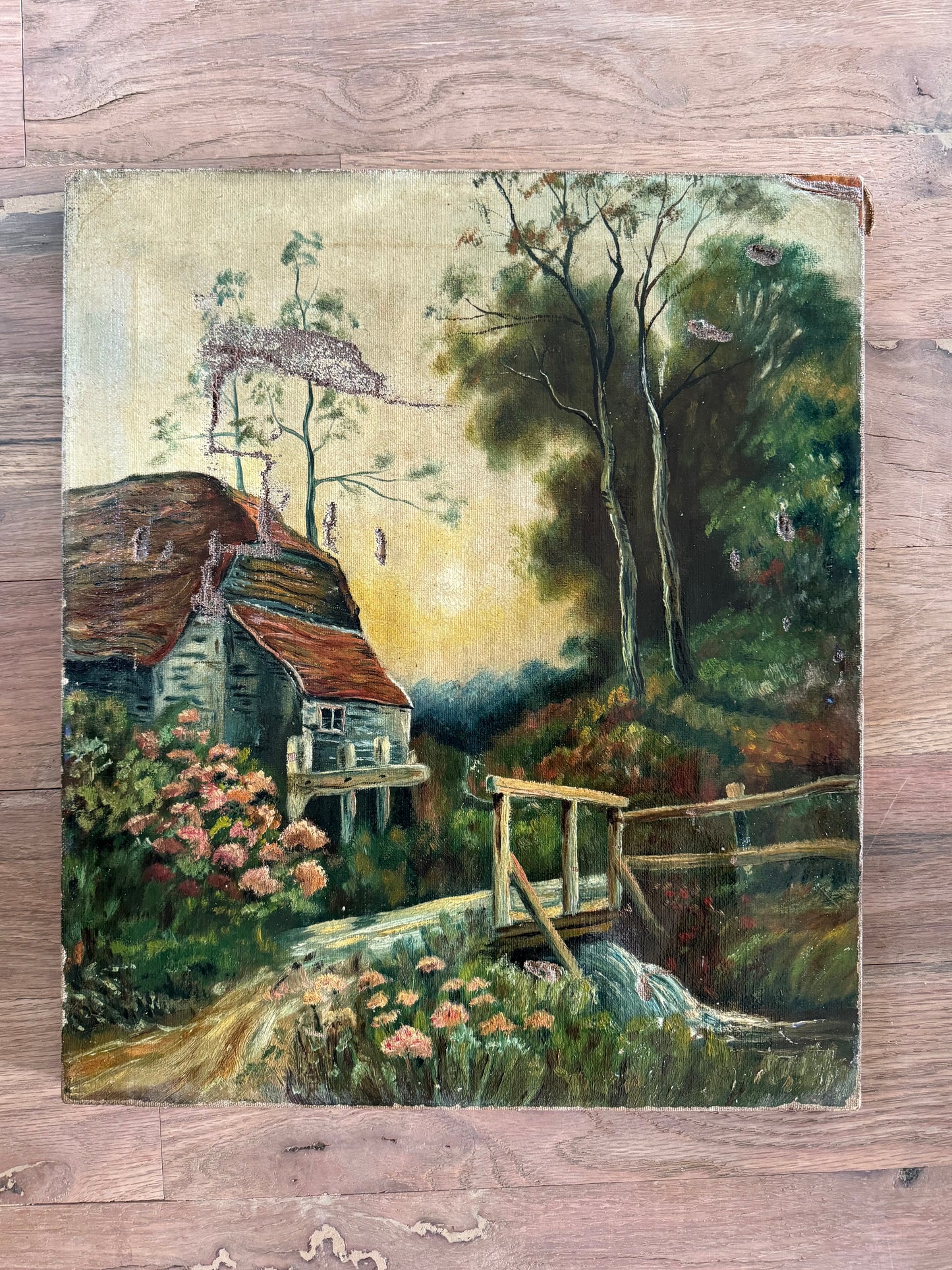 Antique Oil Painting - has been repaired