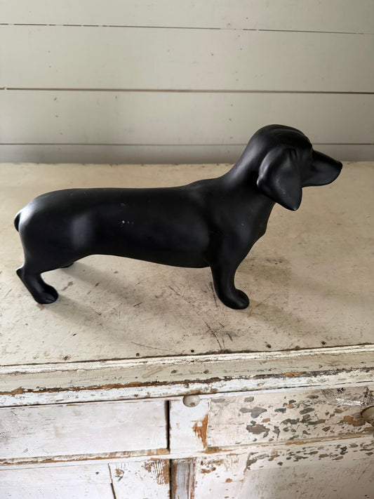 Dachshund Black Porcelain Figurine - Will Get Makeover