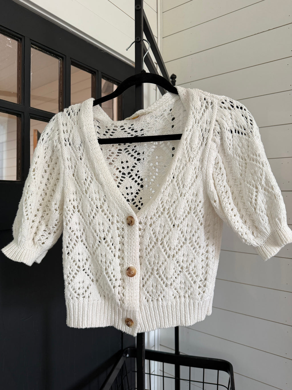 Downeast Short Sleeve Cardigan Small
