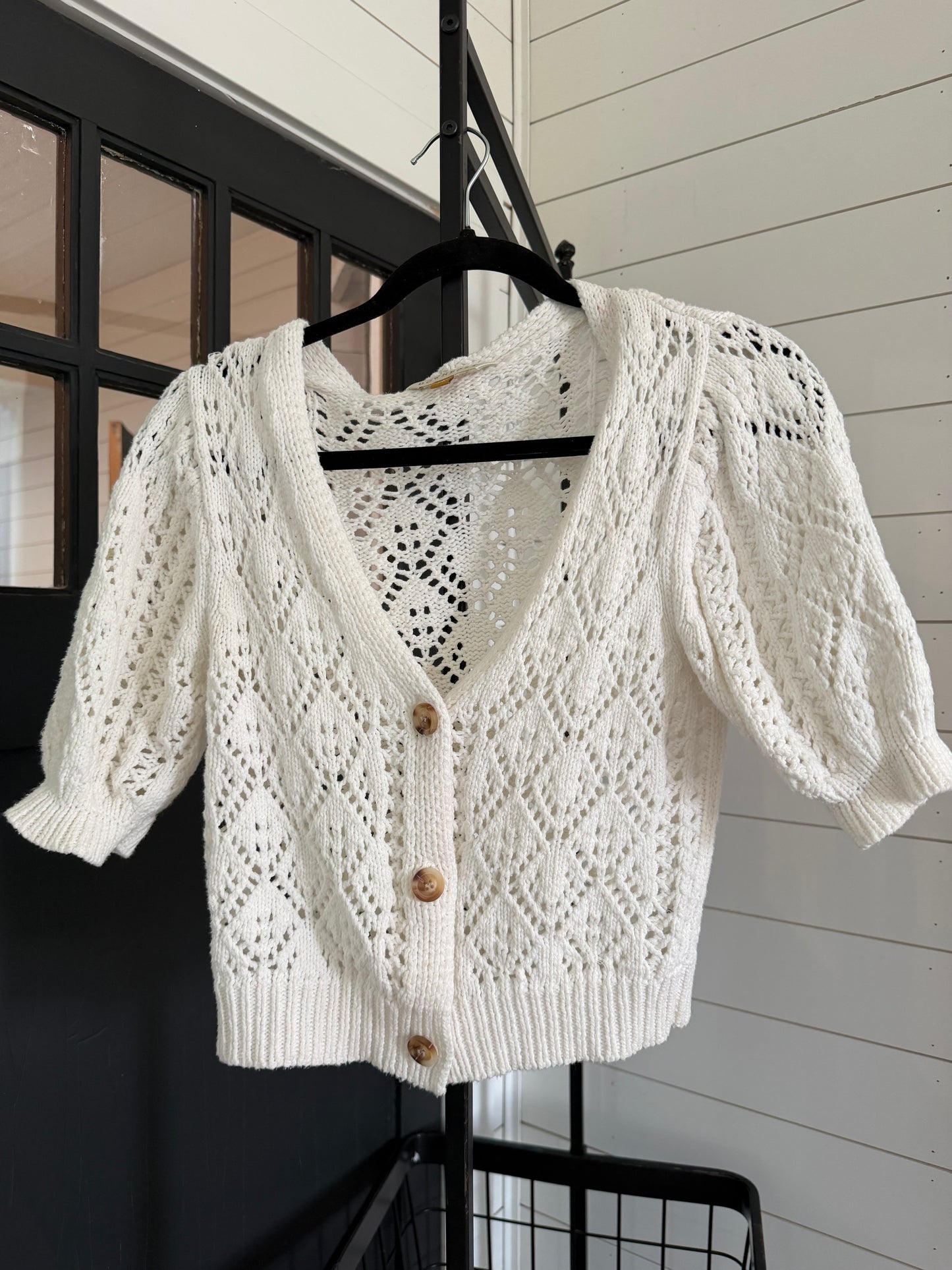 Downeast Short Sleeve Cardigan Small