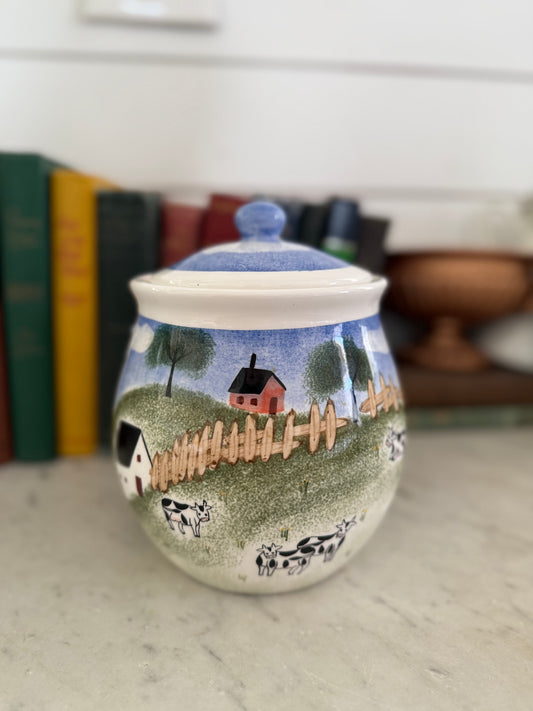 Vintage Folkcraft Countryside Canister