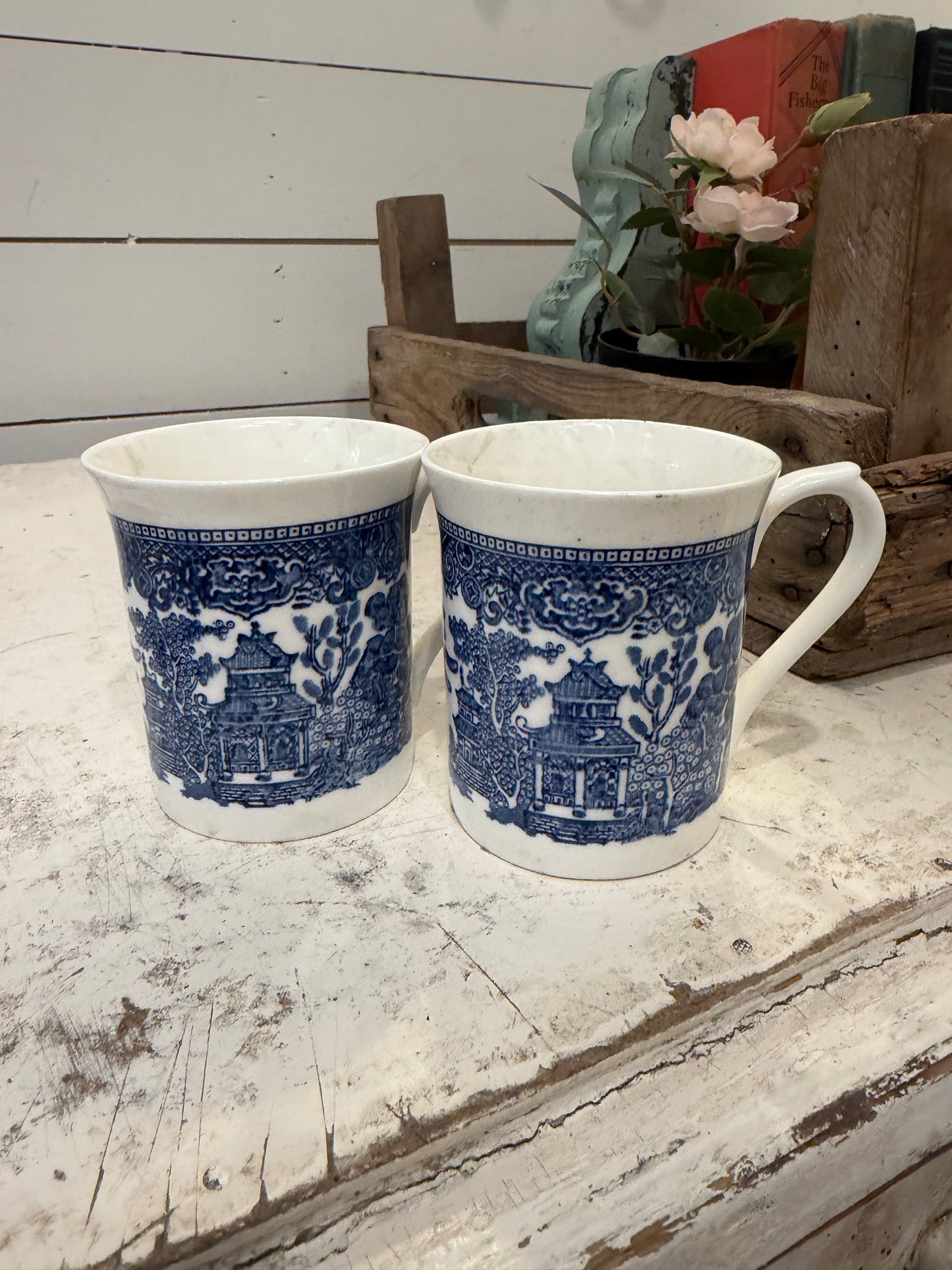 Churchill Queens Blue Willow Mug Fine Bone China - sold individually