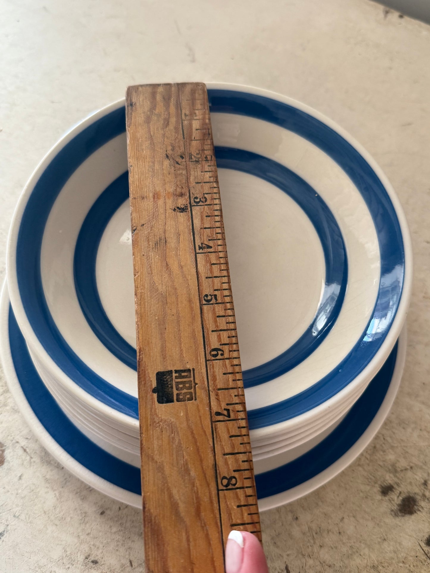 Chefware Cornishware Style Plate and bowl sold individually