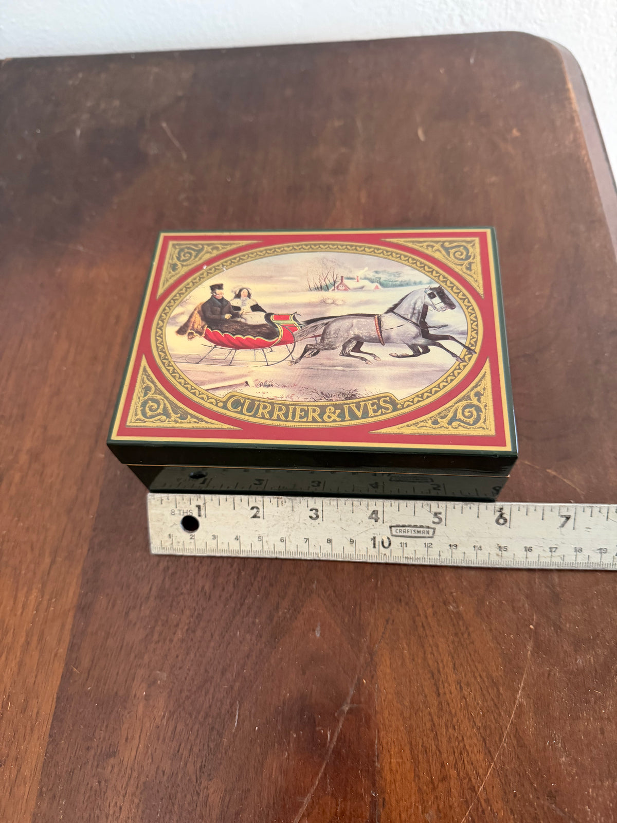 1991 Enesco Currier & Ives Musical Box