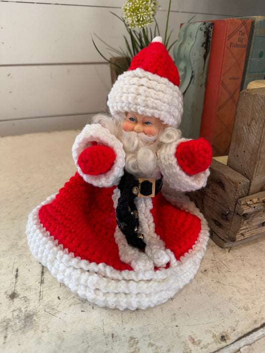Santa Claus Air Freshener Doll Crocheted Santa Claus, Christmas Decor, Red and White Santa Air Freshener Cover