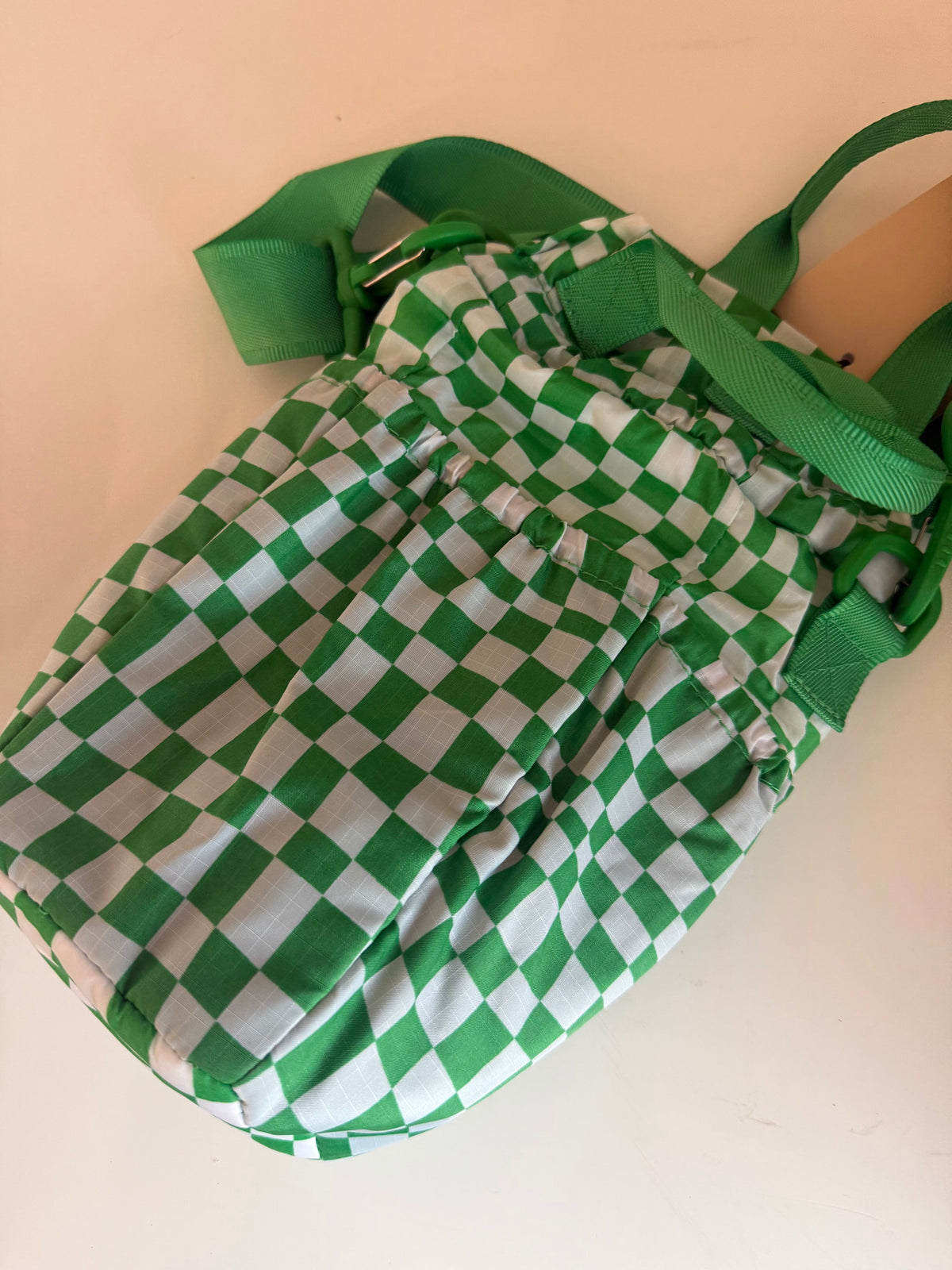 Calpak Water Bottle Holder Green & White NWT