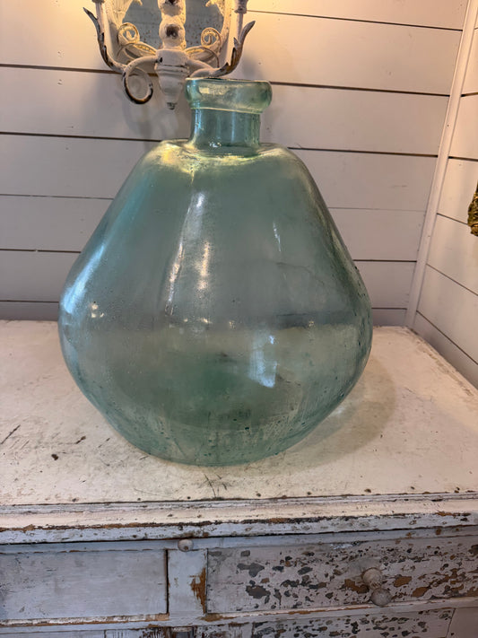 Round Blown Glass Vase with Seam