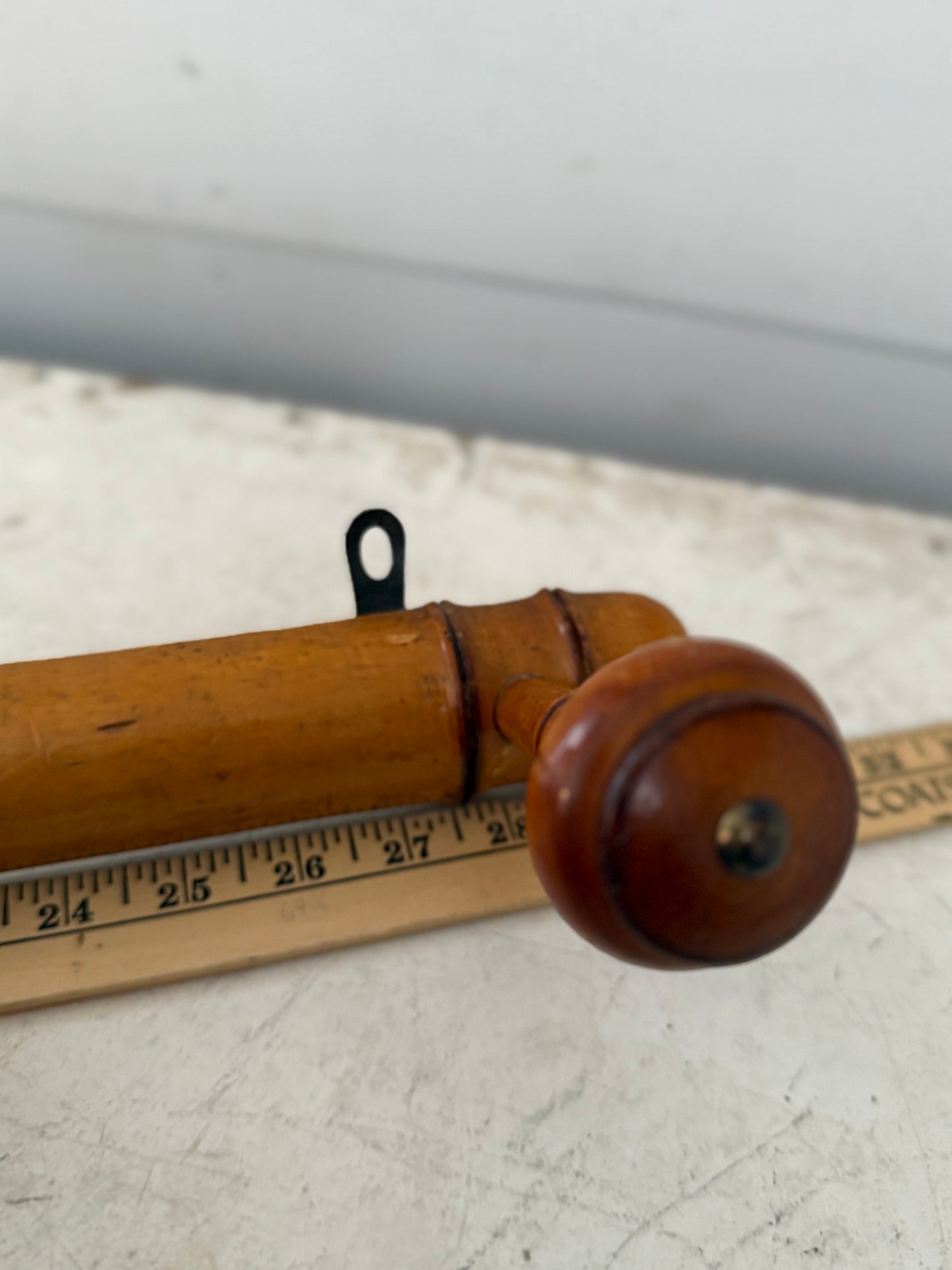 French Faux Bamboo Coat Rack - as is back has imperfection