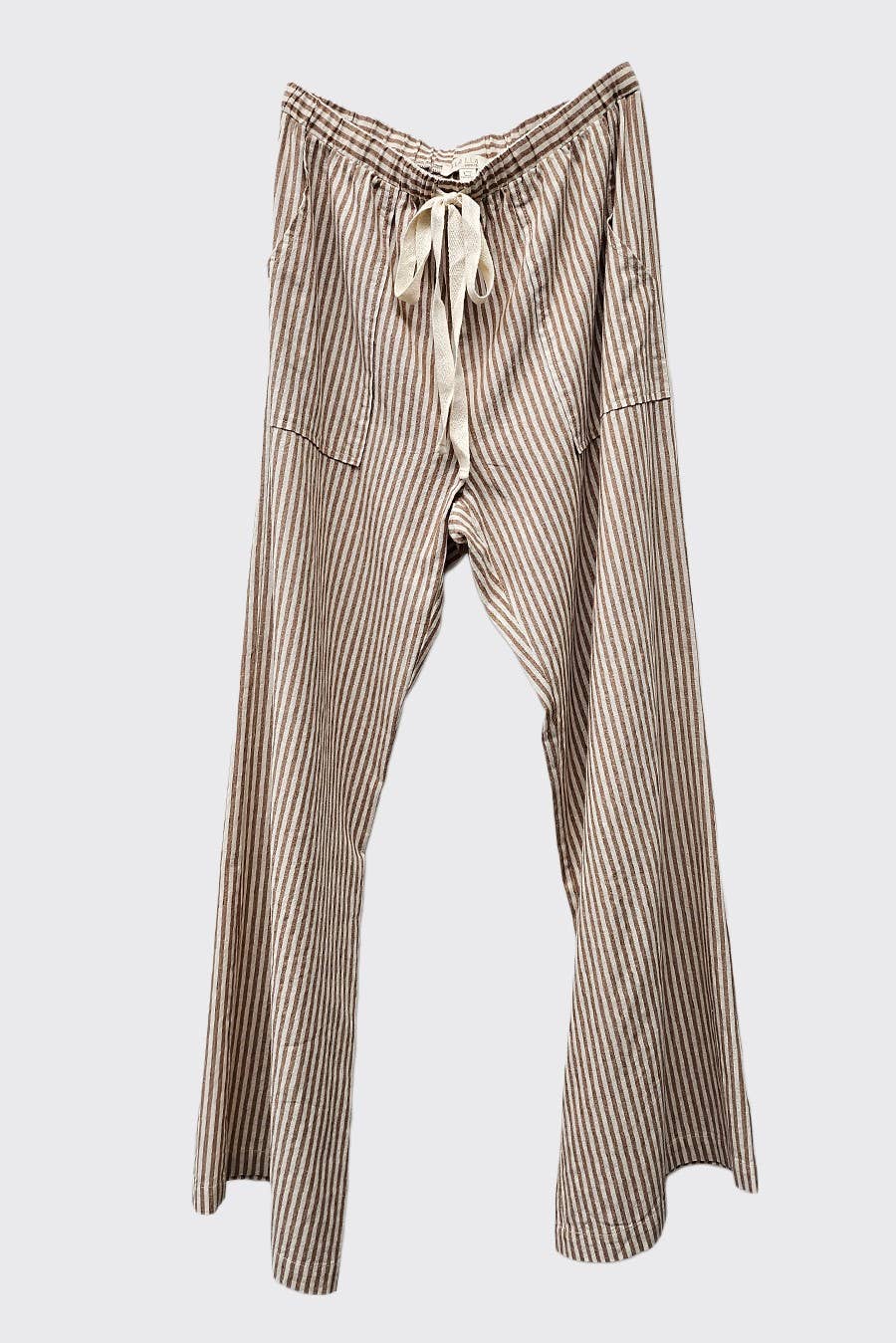 Striped Wide Linen Pants
