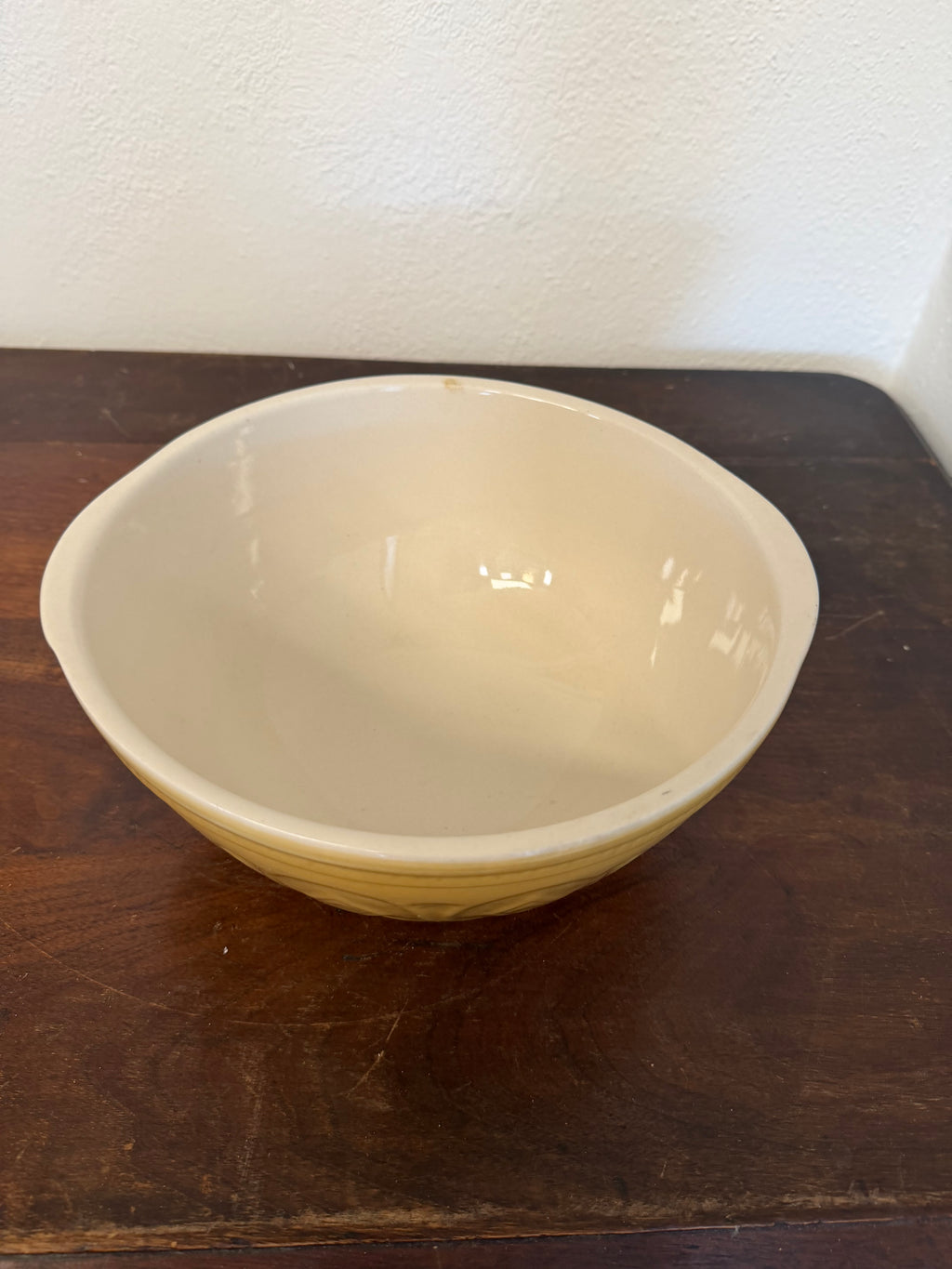 Vintage T.G. Green Gripstand Ceramic 9" Mixing Bowl English Yelloware Serving Bowl