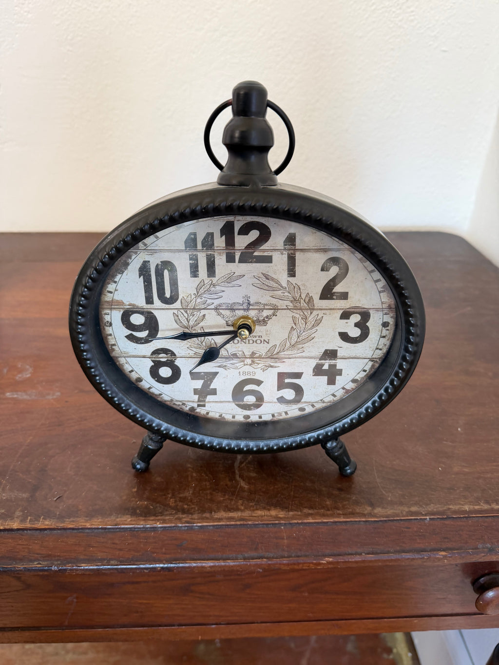 Oval metal clock will get makeover