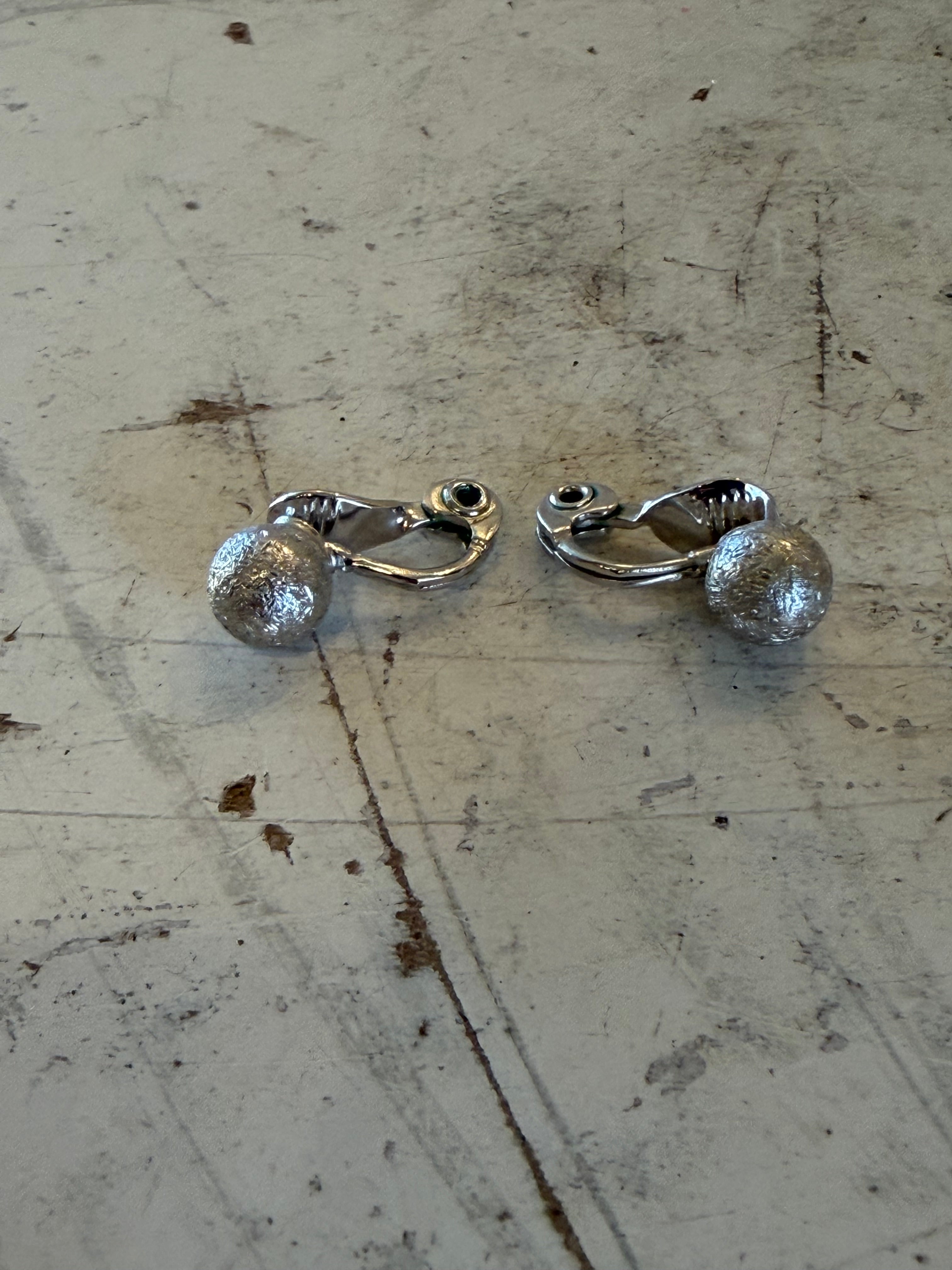 “Monet” Vintage Silver Toned Clip On Earrings