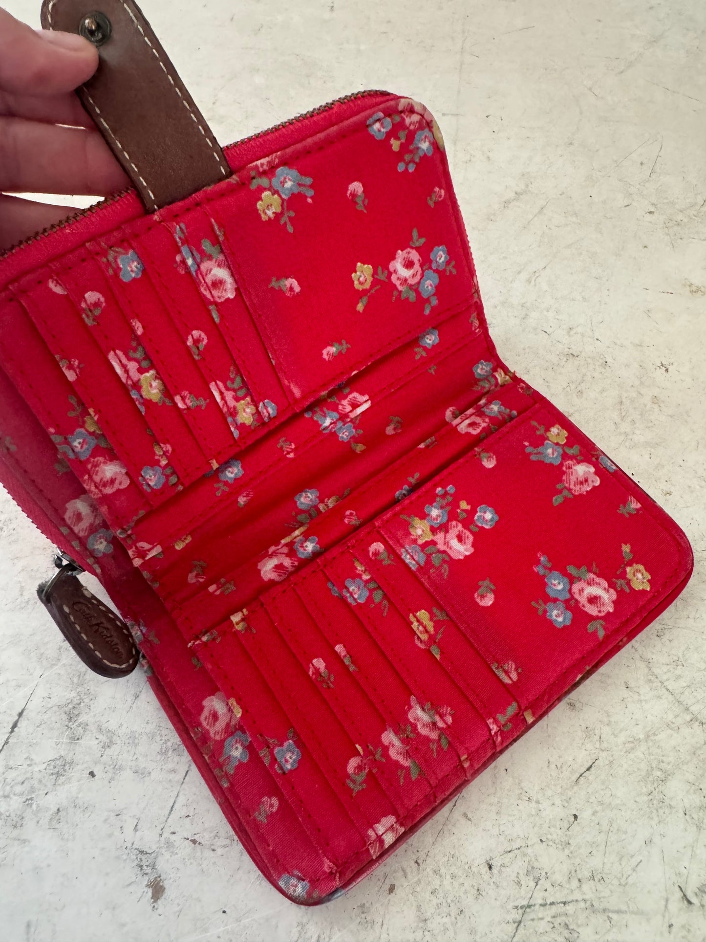 Red Floral Original Cath Kidston Wallet