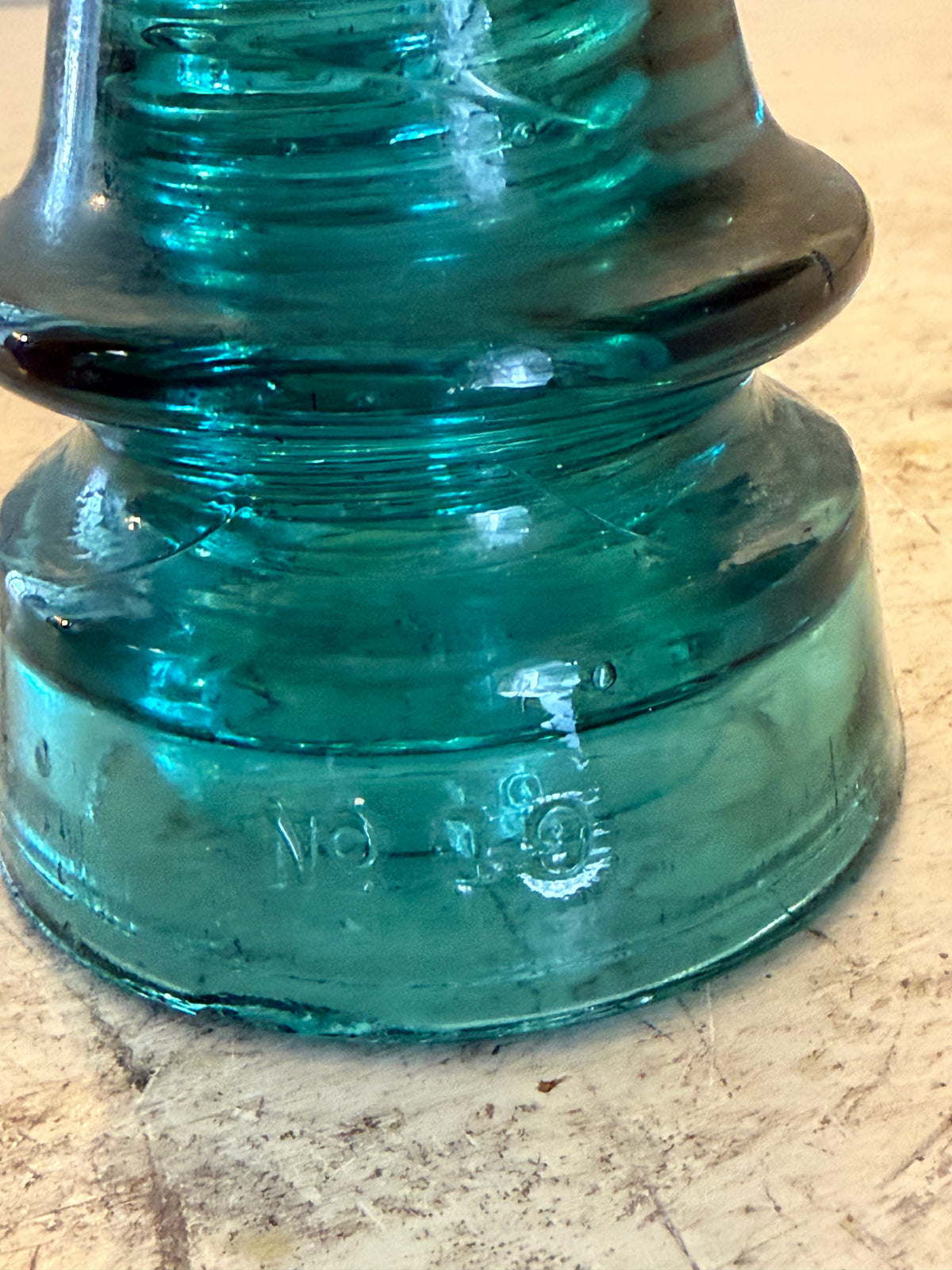 Blue green turquoise insulator