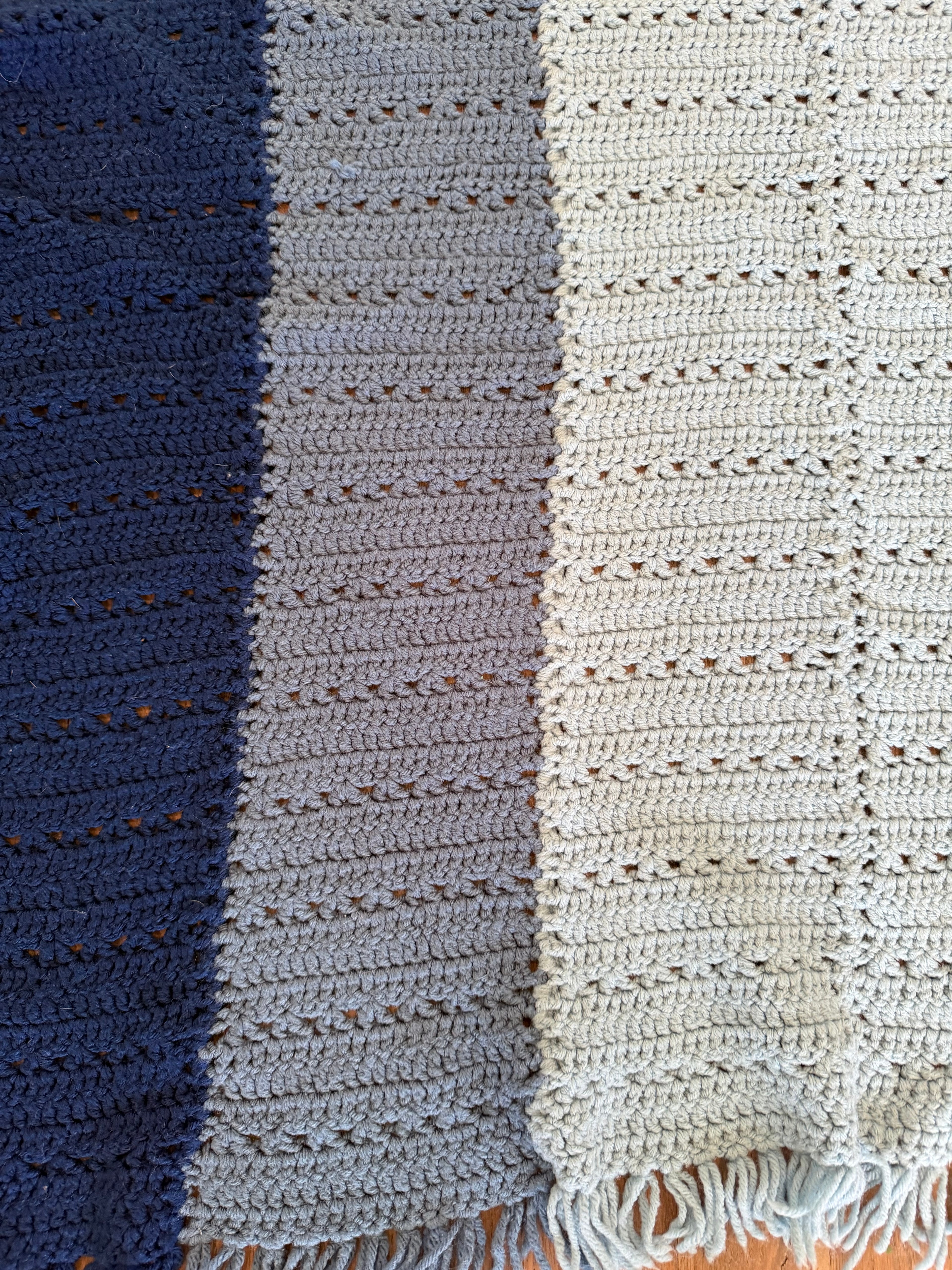 Blue gray Afghan