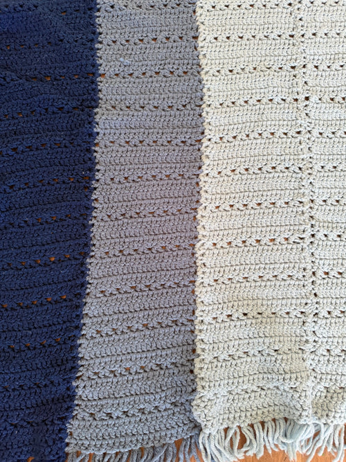 Blue gray Afghan