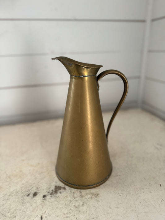 Antique English Brass Jug No. 3 Solid Brass