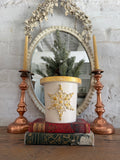 Snowflake Pot with Christmas Tree