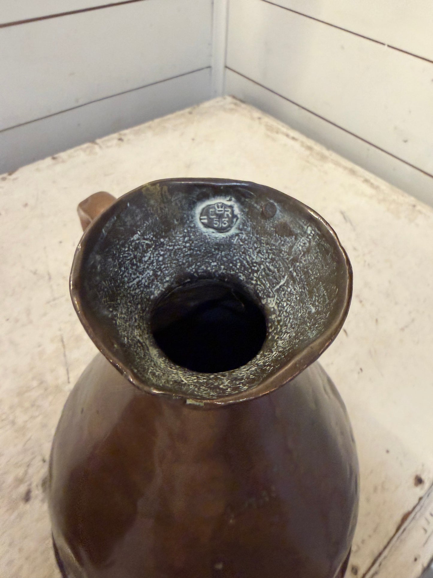 MAntique haystack, copper pitcher, 1/2 gallon size sold individually