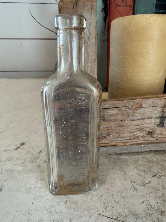California fig syrup, antique bottle