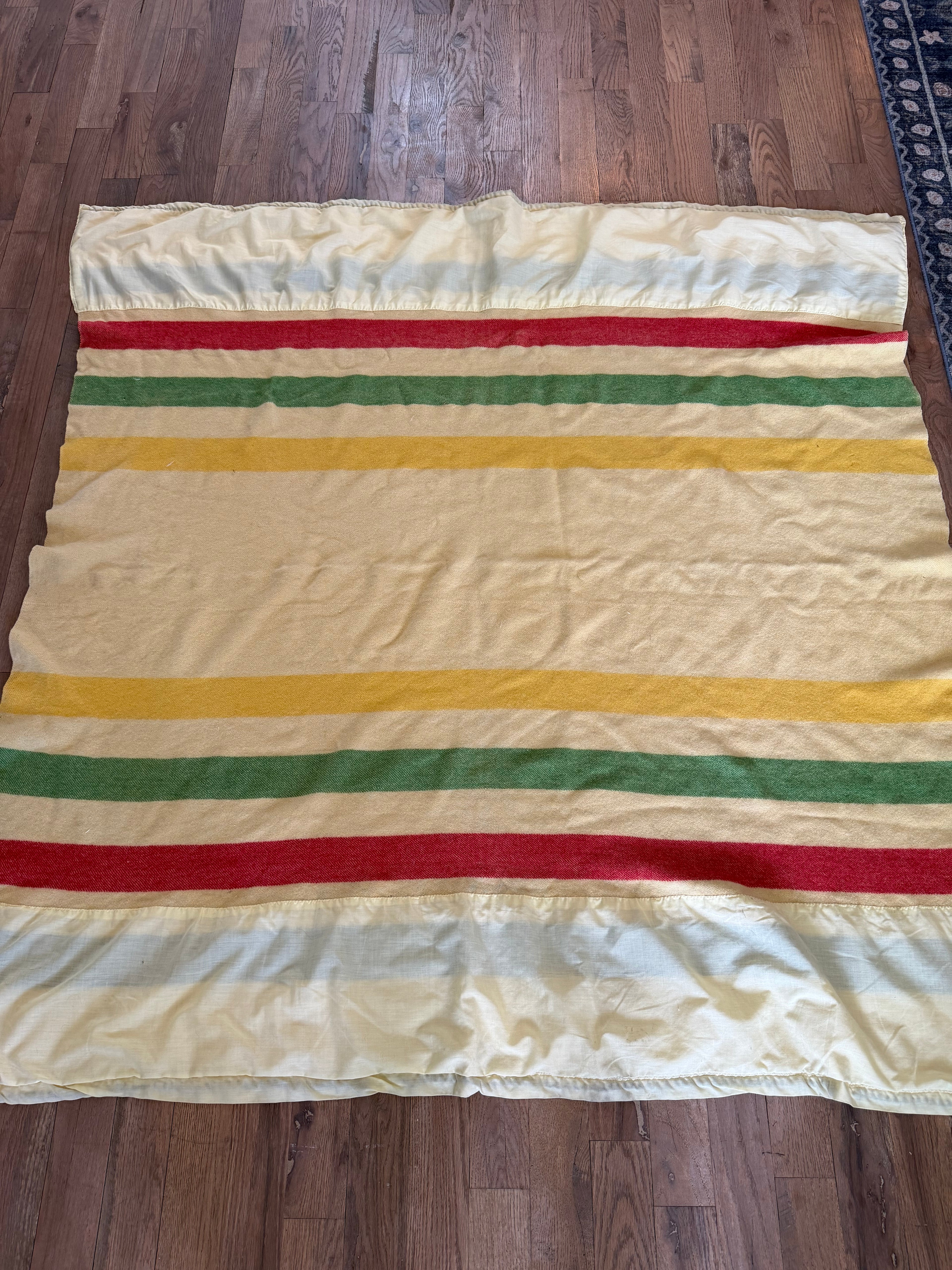 Vintage Wool Striped Blanket