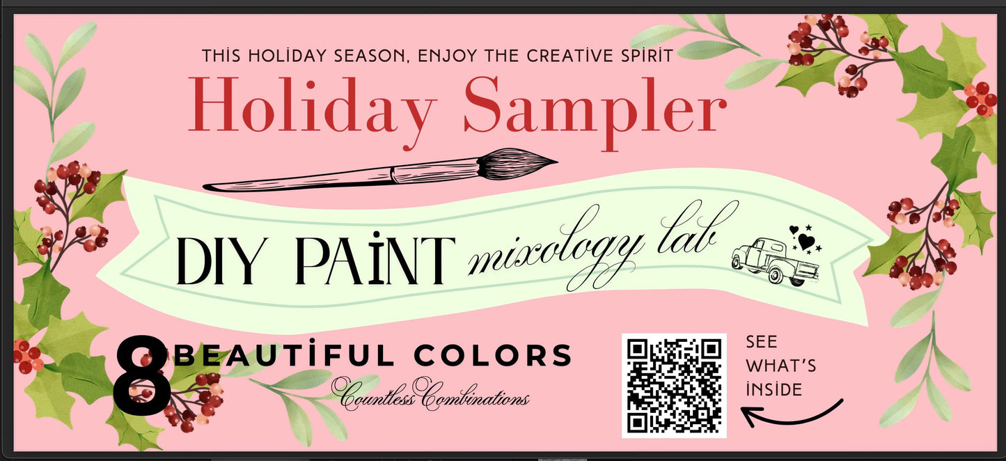 DIY Paint Holiday Edition Sampler Box - 7 Colors + Golden Ticket Liquid Patina!
