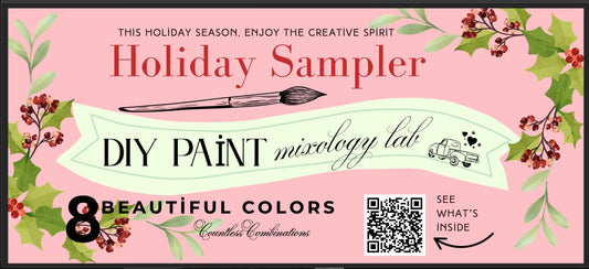 DIY Paint Holiday Edition Sampler Box - 7 Colors + Golden Ticket Liquid Patina!