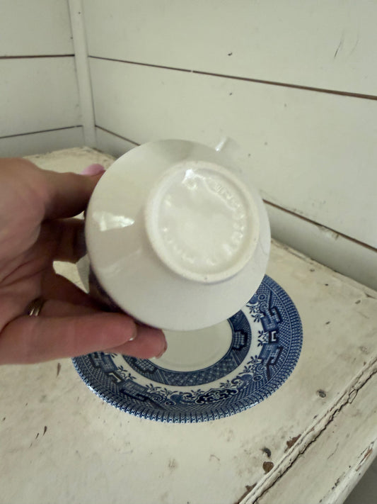 Blue Willow teacup and saucer