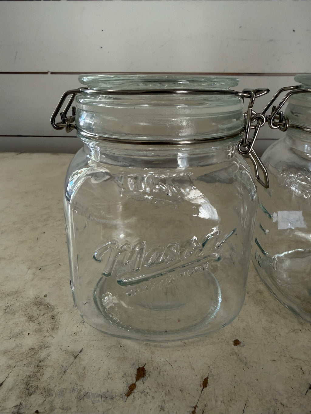 Mason Craft & More Clear Glass Clamp Jar - Sold Individually